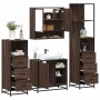 Set de muebles baño 4 pzas madera contrachapada roble marrón de , Muebles de baño - Ref: Foro24-3301299, Precio: 346,12 €, De...