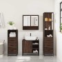 Set de muebles baño 4 pzas madera contrachapada roble marrón de , Muebles de baño - Ref: Foro24-3301299, Precio: 346,12 €, De...