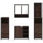 Set de muebles baño 4 pzas madera contrachapada roble marrón de , Muebles de baño - Ref: Foro24-3301299, Precio: 346,12 €, De...