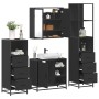 Juego de muebles de baño 4 pzas madera contrachapada negro de , Muebles de baño - Ref: Foro24-3301265, Precio: 357,46 €, Desc...