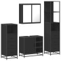 Juego de muebles de baño 4 pzas madera contrachapada negro de , Muebles de baño - Ref: Foro24-3301265, Precio: 357,46 €, Desc...