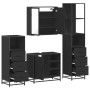 Juego de muebles de baño 4 pzas madera contrachapada negro de , Muebles de baño - Ref: Foro24-3301265, Precio: 357,46 €, Desc...