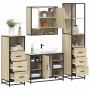 Juego de muebles de baño 4 pzas contrachapada roble sonoma de , Muebles de baño - Ref: Foro24-3301301, Precio: 333,58 €, Desc...