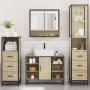 Juego de muebles de baño 4 pzas contrachapada roble sonoma de , Muebles de baño - Ref: Foro24-3301301, Precio: 333,58 €, Desc...