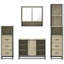 Juego de muebles de baño 4 pzas contrachapada roble sonoma de , Muebles de baño - Ref: Foro24-3301301, Precio: 333,58 €, Desc...