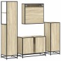 Juego de muebles de baño 4 pzas contrachapada roble sonoma de , Muebles de baño - Ref: Foro24-3301301, Precio: 333,58 €, Desc...