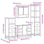 Juego de muebles de baño 4 pzas contrachapada roble sonoma de , Muebles de baño - Ref: Foro24-3301301, Precio: 333,58 €, Desc...