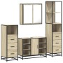 Juego de muebles de baño 4 pzas contrachapada roble sonoma de , Muebles de baño - Ref: Foro24-3301271, Precio: 332,19 €, Desc...
