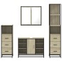 Juego de muebles de baño 4 pzas contrachapada roble sonoma de , Muebles de baño - Ref: Foro24-3301271, Precio: 332,19 €, Desc...
