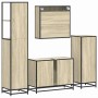 Juego de muebles de baño 4 pzas contrachapada roble sonoma de , Muebles de baño - Ref: Foro24-3301271, Precio: 332,19 €, Desc...