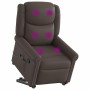 Sillón reclinable masaje pie cuero sintético marrón brillante de , Sillones - Ref: Foro24-3303421, Precio: 297,79 €, Descuent...