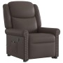 Sillón reclinable masaje pie cuero sintético marrón brillante de , Sillones - Ref: Foro24-3303421, Precio: 297,79 €, Descuent...