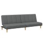 Sofá cama de 2 plazas con taburete tela gris oscuro en Sofás | Comprar online en Foru.es