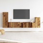 Conjunto de mueble de TV 4 piezas montado la pared madera vieja de , Muebles TV - Ref: Foro24-3329215, Precio: 149,17 €, Desc...