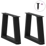 Patas para mesa de comedor forma V 2 uds negro 30x(30-31,3) cm de , Patas para mesas - Ref: Foro24-4012520, Precio: 50,93 €, ...