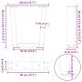 Patas para mesa de comedor en forma de V 2 uds acero natural de , Patas para mesas - Ref: Foro24-4012607, Precio: 49,91 €, De...