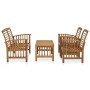 Juego de muebles de jardín 4 piezas madera de acacia maciza de vidaXL, Conjuntos de jardín - Ref: Foro24-3057971, Precio: 338...