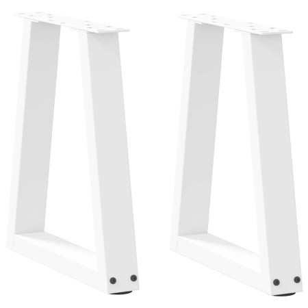 Patas para mesa de comedor en forma de V 2 uds blanco acero de , Patas para mesas - Ref: Foro24-4012541, Precio: 52,42 €, Des...