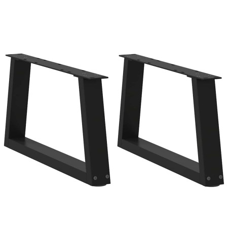 Patas para mesa de comedor forma V 2 uds negro 70x(30-31,3) cm de , Patas para mesas - Ref: Foro24-4012536, Precio: 67,65 €, ...