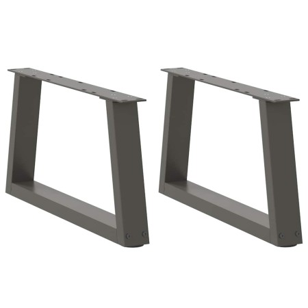 Patas para mesa comedor forma V 2 uds antracita 60x(30-31,3) cm de , Patas para mesas - Ref: Foro24-4012534, Precio: 64,64 €,...