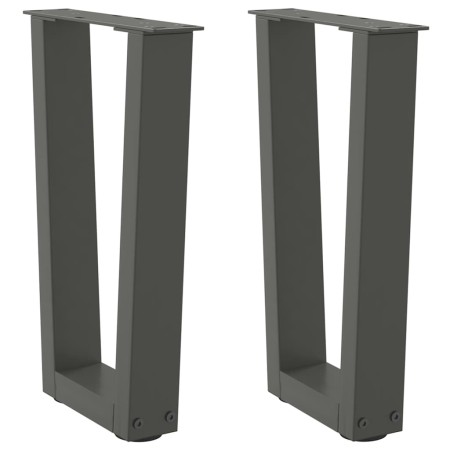 Patas para mesa de comedor en forma de V 2 uds antracita acero de , Patas para mesas - Ref: Foro24-4012626, Precio: 60,81 €, ...