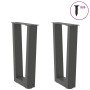 Patas para mesa de comedor en forma de V 2 uds antracita acero de , Patas para mesas - Ref: Foro24-4012626, Precio: 60,81 €, ...