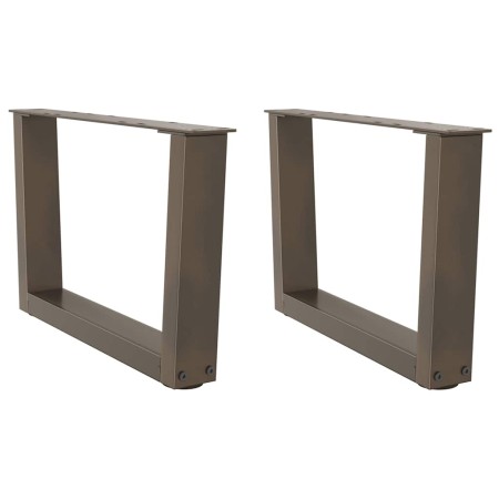 Patas para mesa de comedor en forma de V 2 uds acero natural de , Patas para mesas - Ref: Foro24-4012611, Precio: 60,81 €, De...