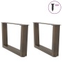 Patas para mesa de comedor en forma de V 2 uds acero natural de , Patas para mesas - Ref: Foro24-4012611, Precio: 60,81 €, De...
