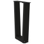 Patas para mesa de comedor en forma de V 2 uds acero negro de , Patas para mesas - Ref: Foro24-4012624, Precio: 50,31 €, Desc...