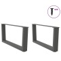 Patas para mesa comedor forma V 2 uds antracita 70x(30-31,3) cm de , Patas para mesas - Ref: Foro24-4012618, Precio: 71,74 €,...