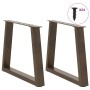 Patas para mesa de comedor forma de V 2 uds acero natural acero de , Patas para mesas - Ref: Foro24-4012555, Precio: 71,84 €,...
