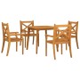 Juego de comedor de jardín 5 piezas madera maciza de acacia de vidaXL, Conjuntos de jardín - Ref: Foro24-3058000, Precio: 395...