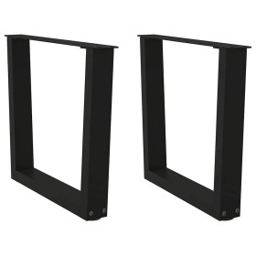 Patas para mesa de comedor forma V 2 uds negro 60x(42-43,3) cm de , Patas para mesas - Ref: Foro24-4012632, Precio: 67,53 €, ...
