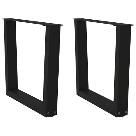 Patas para mesa de comedor forma V 2 uds negro 60x(42-43,3) cm de , Patas para mesas - Ref: Foro24-4012632, Precio: 67,53 €, ...