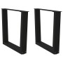 Patas para mesa de comedor forma V 2 uds negro 60x(42-43,3) cm de , Patas para mesas - Ref: Foro24-4012632, Precio: 67,53 €, ...