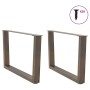 Patas para mesa de comedor forma de V 2 uds acero natural acero de , Patas para mesas - Ref: Foro24-4012639, Precio: 72,67 €,...
