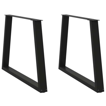 Patas para mesa de comedor en forma de V 2 uds acero negro de , Patas para mesas - Ref: Foro24-4012576, Precio: 88,45 €, Desc...