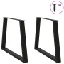 Patas para mesa de comedor en forma de V 2 uds acero negro de , Patas para mesas - Ref: Foro24-4012576, Precio: 88,45 €, Desc...