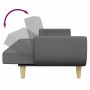Sofá cama de 2 plazas con taburete tela gris oscuro en Sofás | Comprar online en Foru.es