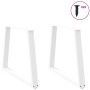 Patas mesa comedor forma V 2uds acero blanco 100x(72-73,3)cm de , Patas para mesas - Ref: Foro24-4012581, Precio: 112,06 €, D...