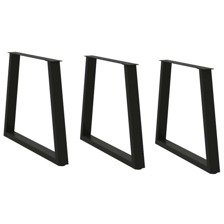 Patas para mesa de comedor en forma de V 3 uds acero negro de , Patas para mesas - Ref: Foro24-4012588, Precio: 117,93 €, Des...