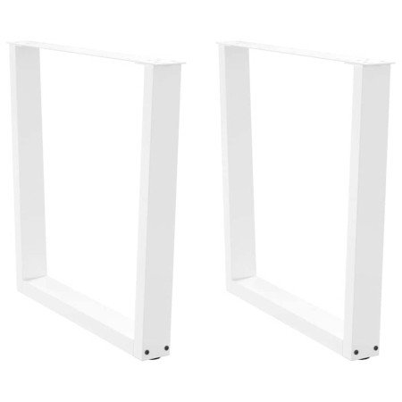 Patas para mesa de comedor en forma de V 2 uds acero blanco de , Patas para mesas - Ref: Foro24-4012653, Precio: 105,62 €, De...