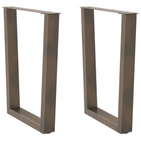 Patas para mesa de comedor en forma de V 2 uds acero natural de , Patas para mesas - Ref: Foro24-4012647, Precio: 105,98 €, D...