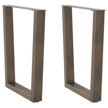 Patas para mesa de comedor en forma de V 2 uds acero natural de , Patas para mesas - Ref: Foro24-4012647, Precio: 105,98 €, D...