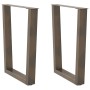 Patas para mesa de comedor en forma de V 2 uds acero natural de , Patas para mesas - Ref: Foro24-4012647, Precio: 105,98 €, D...