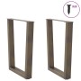 Patas para mesa de comedor en forma de V 2 uds acero natural de , Patas para mesas - Ref: Foro24-4012647, Precio: 105,98 €, D...