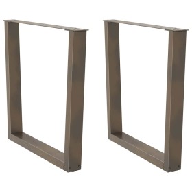 Patas para mesa de comedor en forma de V 2 uds acero natural de , Patas para mesas - Ref: Foro24-4012651, Precio: 100,76 €, D...