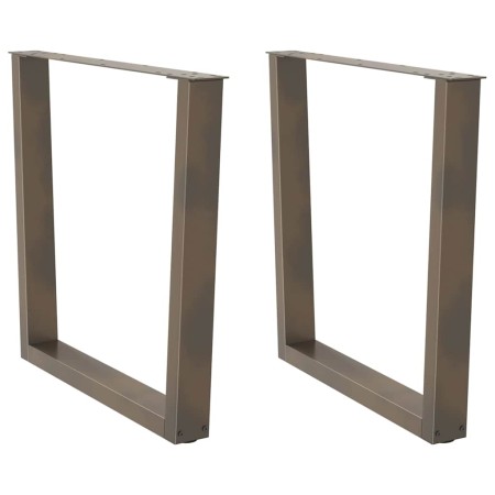 Patas para mesa de comedor en forma de V 2 uds acero natural de , Patas para mesas - Ref: Foro24-4012651, Precio: 100,76 €, D...