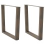 Patas para mesa de comedor en forma de V 2 uds acero natural de , Patas para mesas - Ref: Foro24-4012651, Precio: 100,76 €, D...
