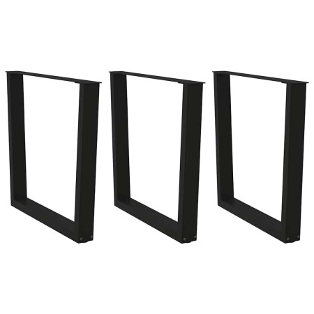 Patas para mesa de comedor en forma de V 3 uds acero negro de , Patas para mesas - Ref: Foro24-4012664, Precio: 117,70 €, Des...